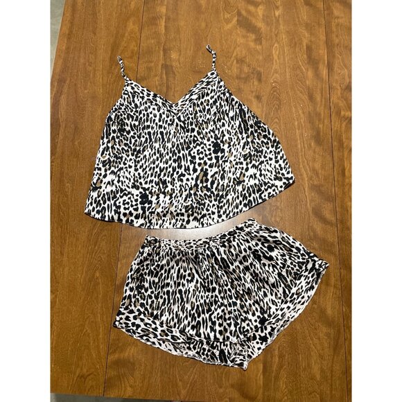 ASOS Other - ASOS Leopard Print Satin Tank Shorts Pajama Set Leopard Cheetah Animal Print 6